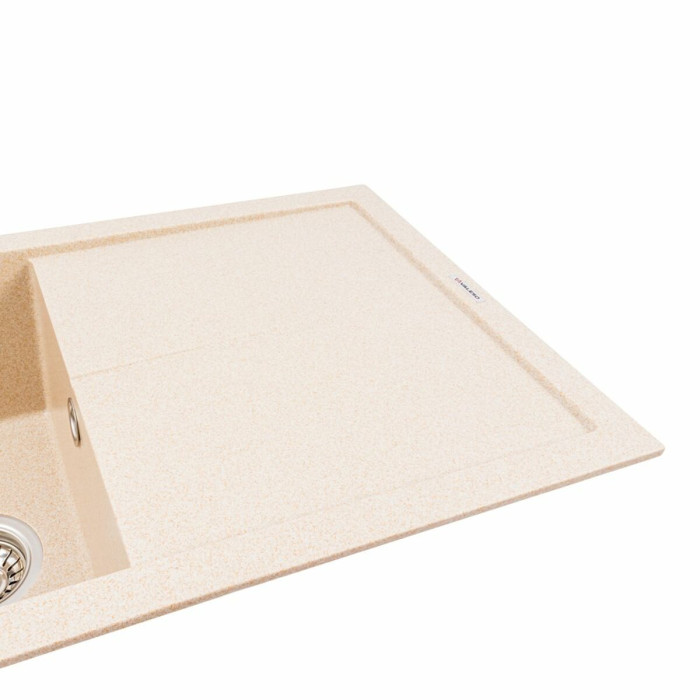 Valeso Solid 7843 safari - 78/43 cm stone inset kitchen sink with pan