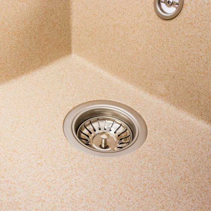 Valeso Solid 7843 safari - 78/43 cm stone inset kitchen sink with pan