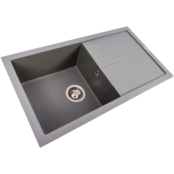 Valeso Solid 7843 gray metallic - 78 cm wide built-in kitchen countertop sink