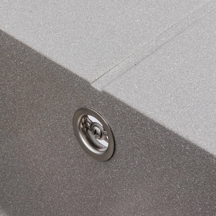 Valeso Solid 7843 gray metallic - 78 cm wide built-in kitchen countertop sink