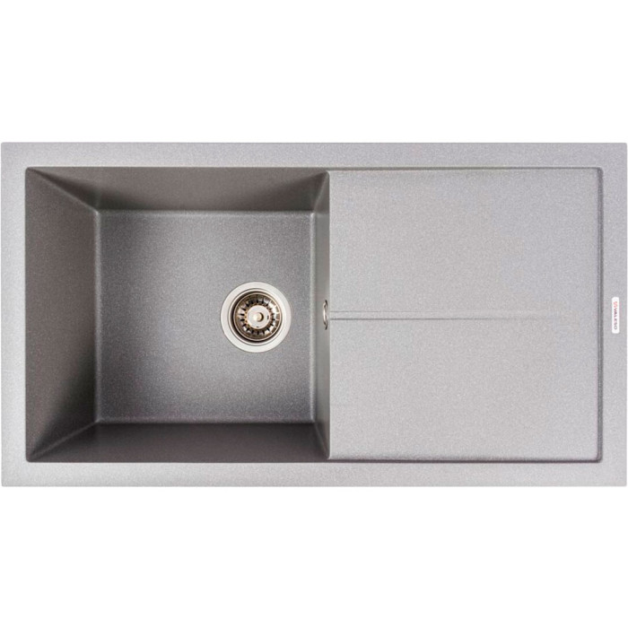 Valeso Solid 7843 gray monsoon - 78/43 cm quartz sink for kitchen countertop installation