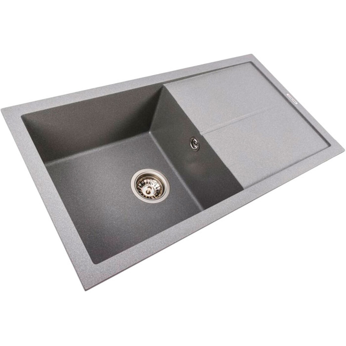 Valeso Solid 7843 gray monsoon - 78/43 cm quartz sink for kitchen countertop installation