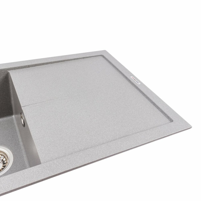 Valeso Solid 7843 gray monsoon - 78/43 cm quartz sink for kitchen countertop installation