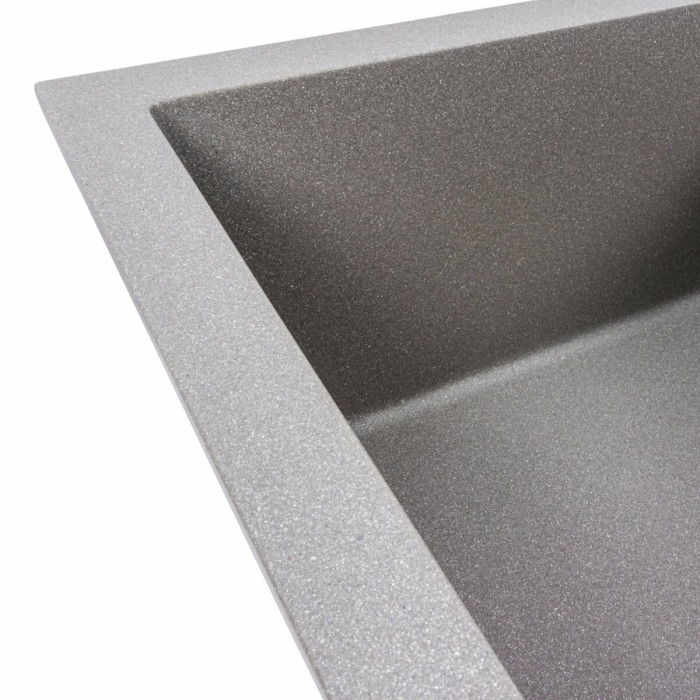 Valeso Solid 7843 gray monsoon - 78/43 cm quartz sink for kitchen countertop installation