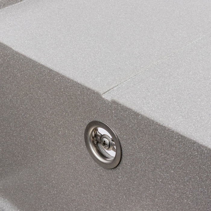 Valeso Solid 7843 gray monsoon - 78/43 cm quartz sink for kitchen countertop installation