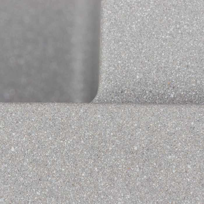 Valeso Solid 7843 gray monsoon - 78/43 cm quartz sink for kitchen countertop installation