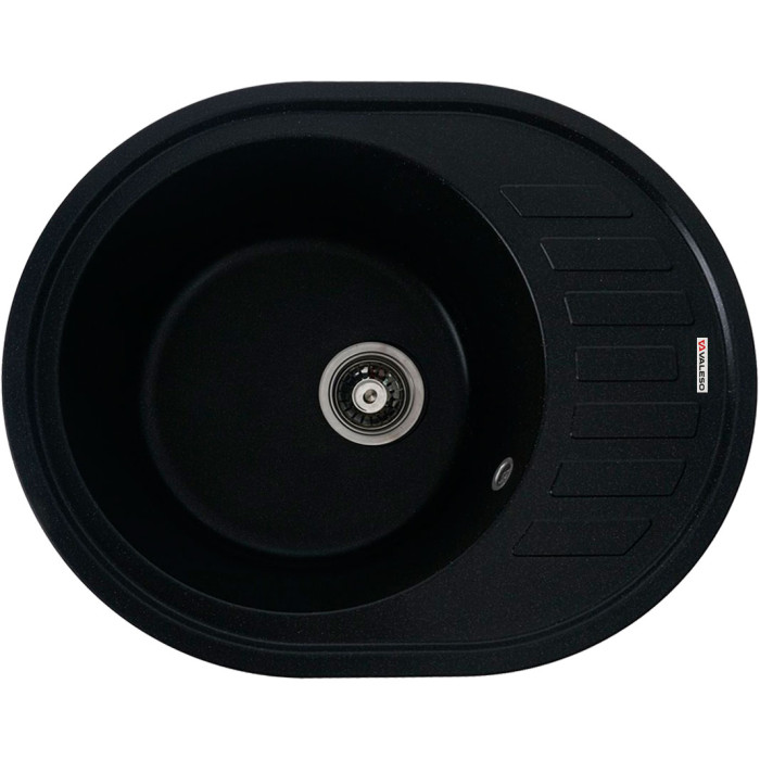 Valeso Soul 6250 black metallic - inset countertop installation; artificial granite