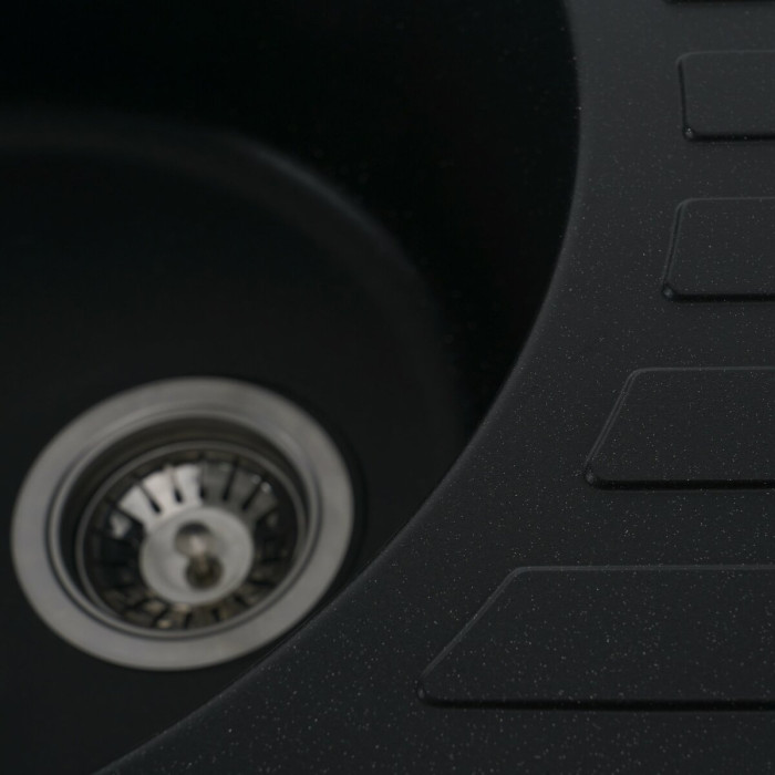 Valeso Soul 6250 black metallic - inset countertop installation; artificial granite
