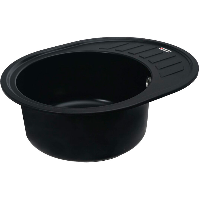Valeso Soul 6250 black - 62 cm wide oval inset countertop sink