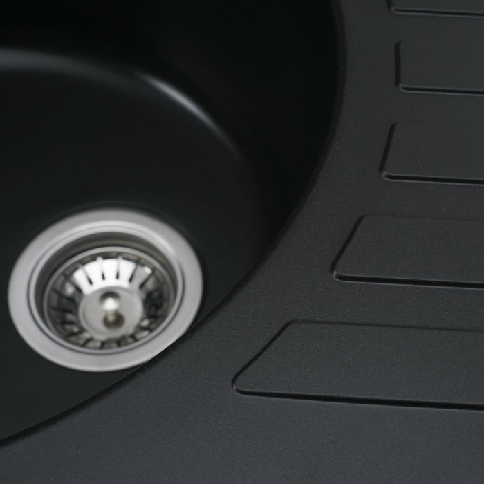 Valeso Soul 6250 black - 62 cm wide oval inset countertop sink