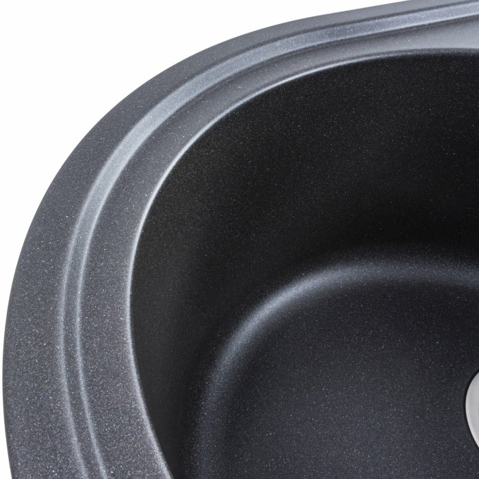 Valeso Soul 6250 morion - 62 cm wide inset kitchen sink, oval shape with wing
