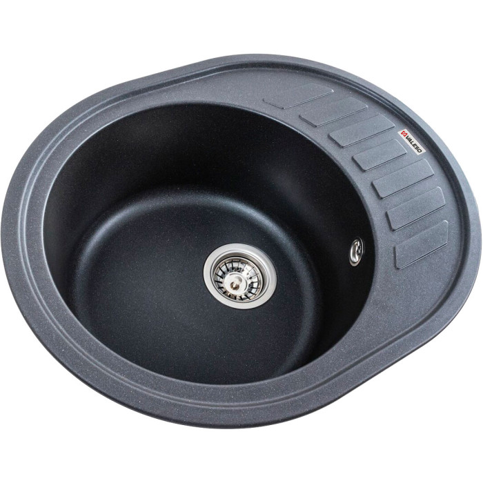 Valeso Soul 6250 morion - 62 cm wide inset kitchen sink, oval shape with wing