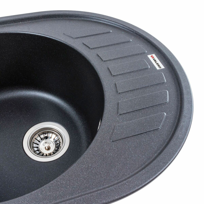 Valeso Soul 6250 morion - 62 cm wide inset kitchen sink, oval shape with wing