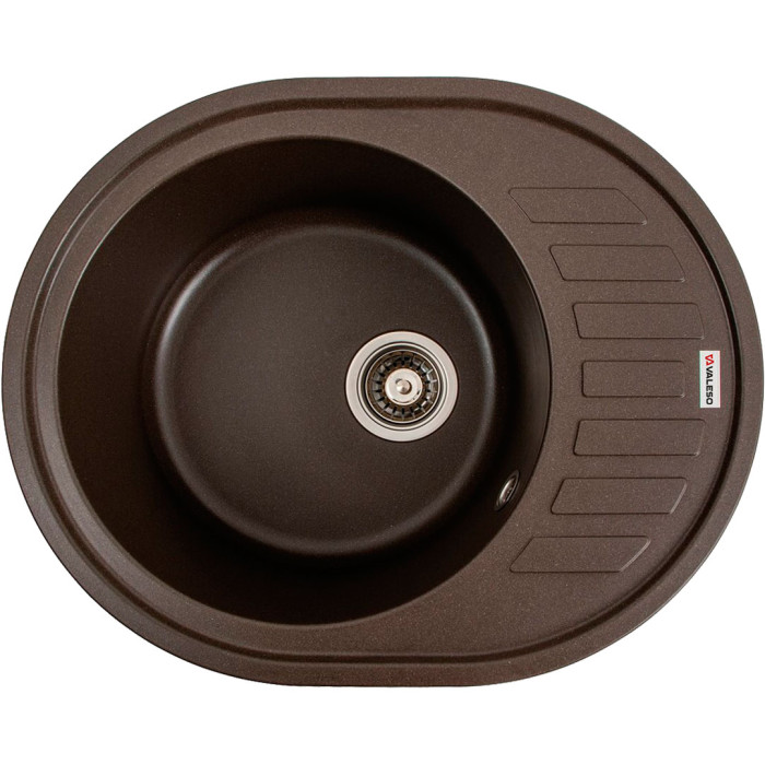 Valeso Soul 6250 dark rock - matte artificial stone; 62/50 cm; inset, for kitchen