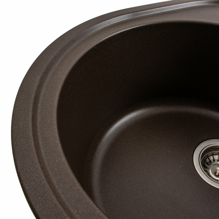 Valeso Soul 6250 dark rock - matte artificial stone; 62/50 cm; inset, for kitchen
