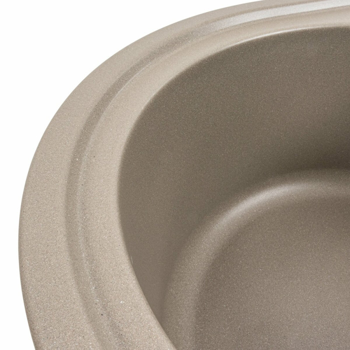 Valeso Soul 6250 titanium - sink with deep round bowl and wing; built-in installation