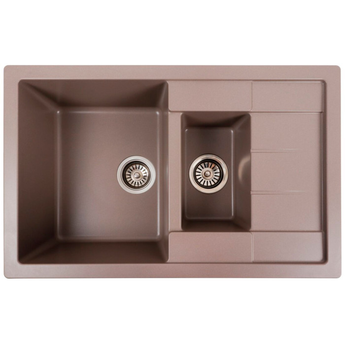 Valeso Toskana 7850W Dune – composite 1.5-bowl sink with small auxiliary bowl