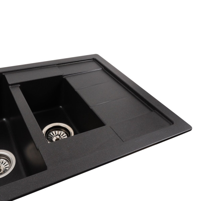 Valeso Toskana 7850W морион - мойка двойная кухонная 78 см с платформой для сушки