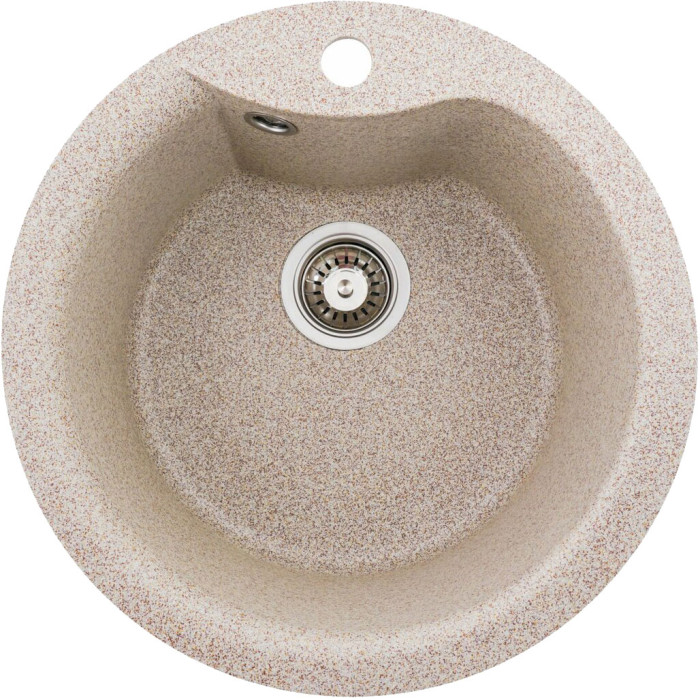 Valeso Turas 480 caramel - matte built-in sink, round shape with 48 cm diameter
