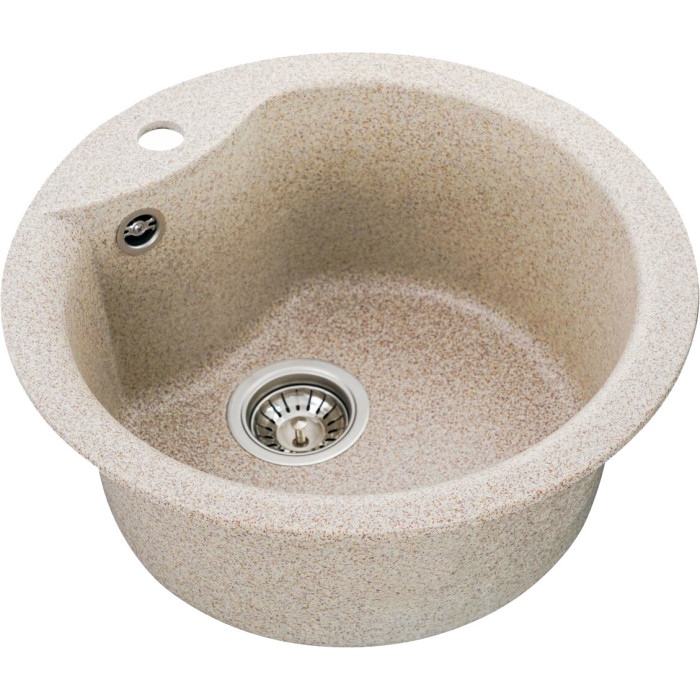 Valeso Turas 480 caramel - matte built-in sink, round shape with 48 cm diameter