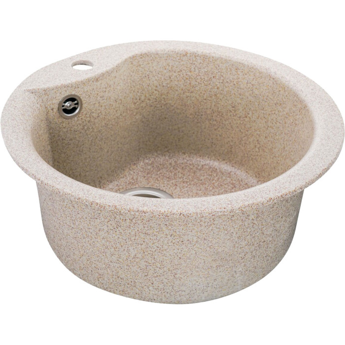 Valeso Turas 480 caramel - matte built-in sink, round shape with 48 cm diameter