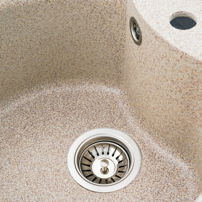 Valeso Turas 480 caramel - matte built-in sink, round shape with 48 cm diameter