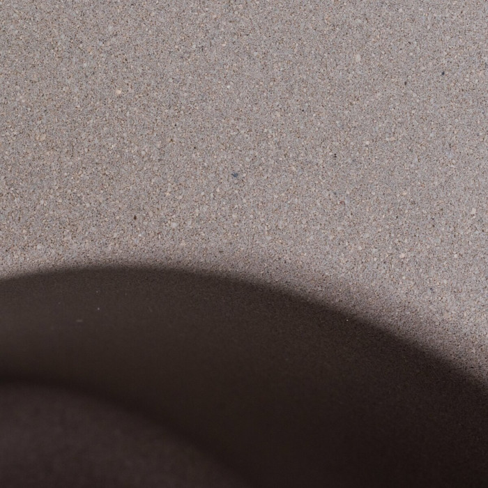 Valeso Turas 480 dune - 48 cm round ceramic granite sink for kitchen countertop
