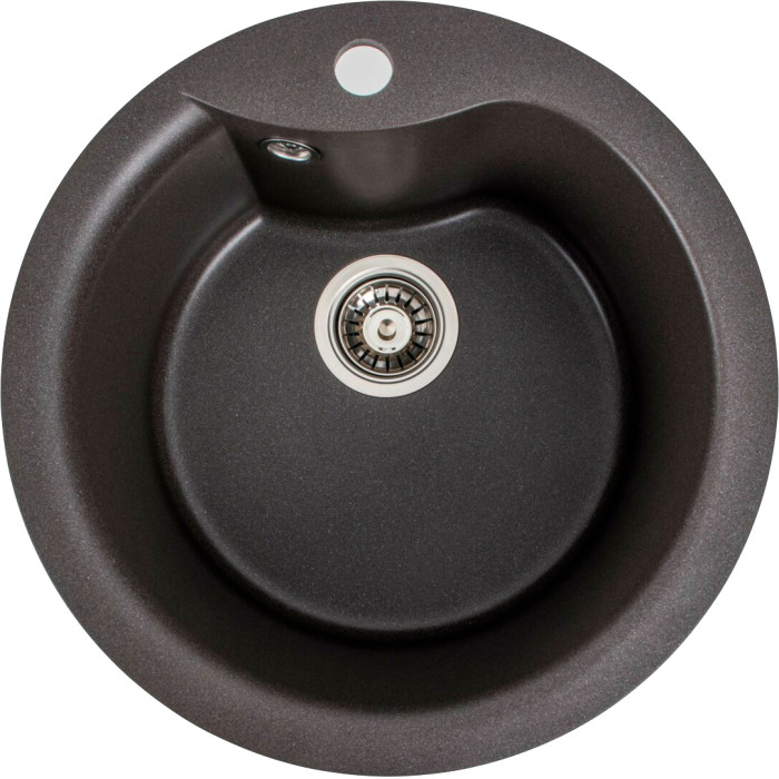 Valeso Turas 480 grenadine - 48 cm round quartz sink made of composite material