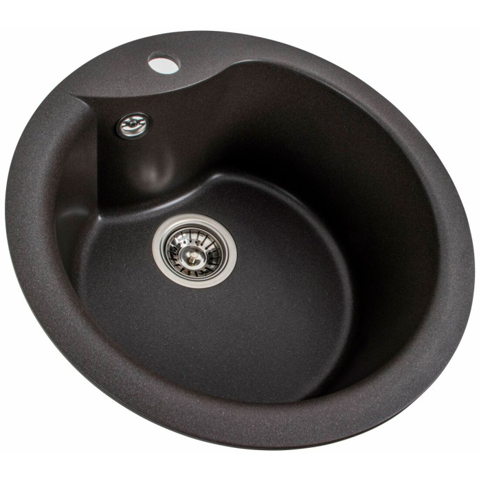 Valeso Turas 480 grenadine - 48 cm round quartz sink made of composite material