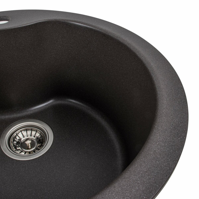 Valeso Turas 480 grenadine - 48 cm round quartz sink made of composite material