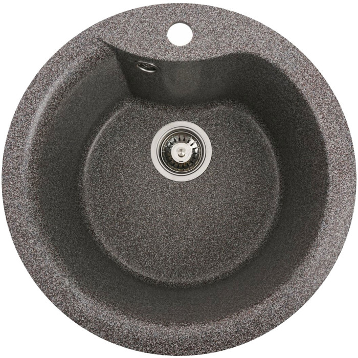 Valeso Turas 480 mix - deep round 48 cm sink for inset countertop installation