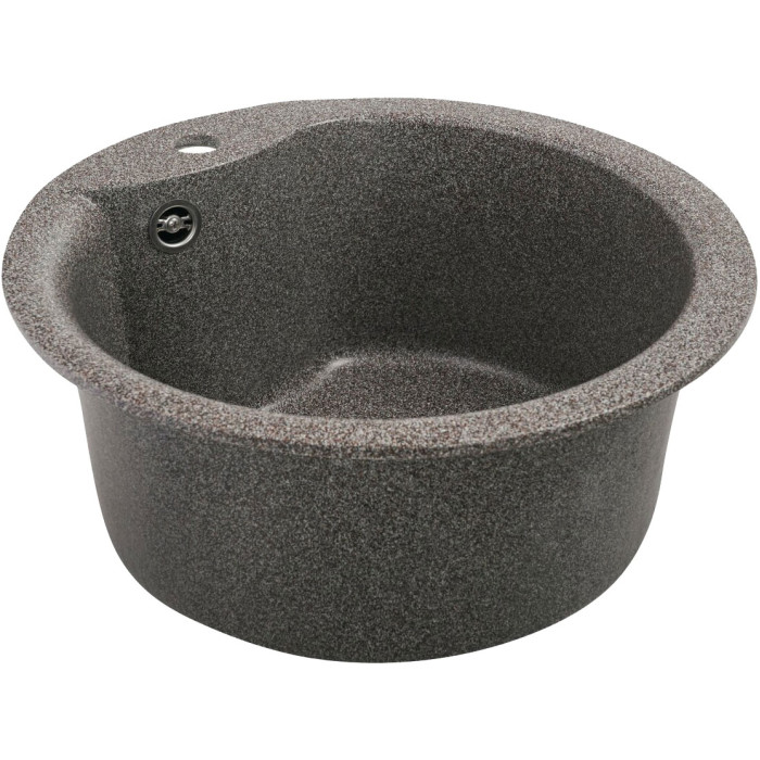 Valeso Turas 480 mix - deep round 48 cm sink for inset countertop installation