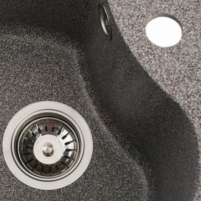 Valeso Turas 480 mix - deep round 48 cm sink for inset countertop installation