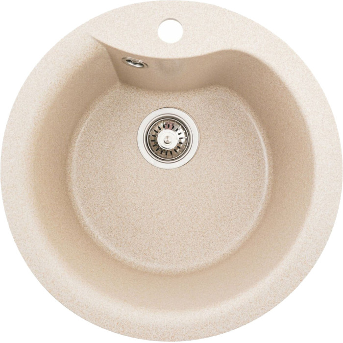 Valeso Turas 480 safari - round sink with 22 cm bowl depth, inset installation for kitchen