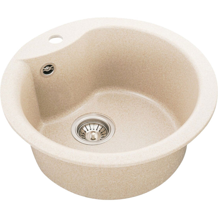Valeso Turas 480 safari - round sink with 22 cm bowl depth, inset installation for kitchen