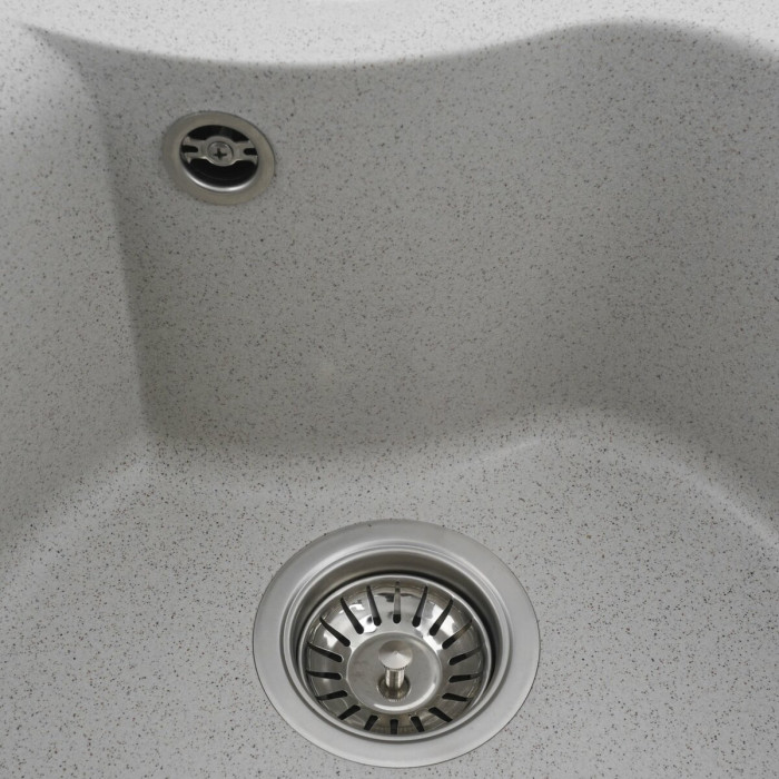 Valeso Turas 480 topaz - built-in quartz kitchen sink; round, 48 cm diameter
