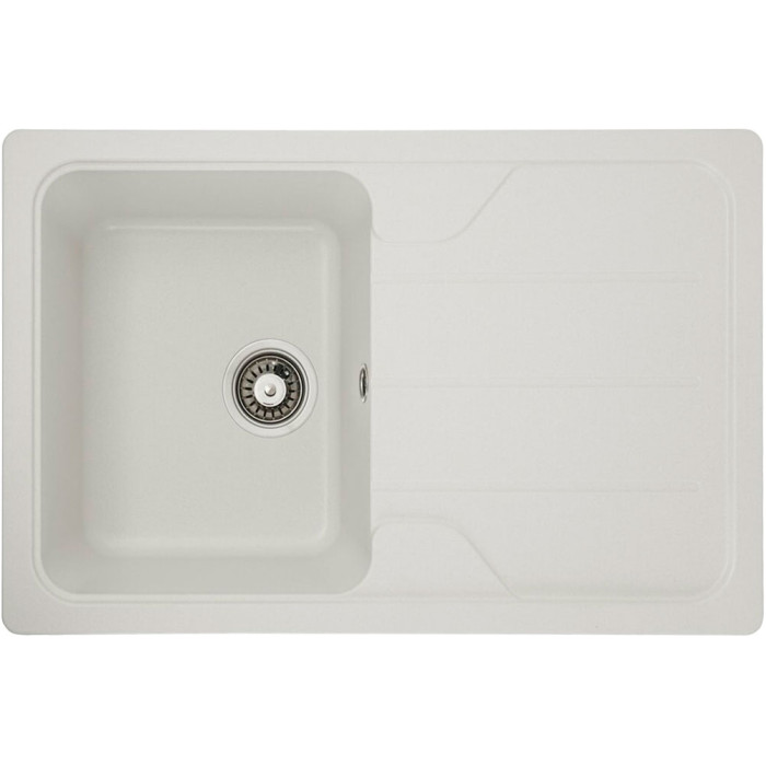 Valeso Verona 7850 snow white - 78 cm rectangular sink with dish-drying wing