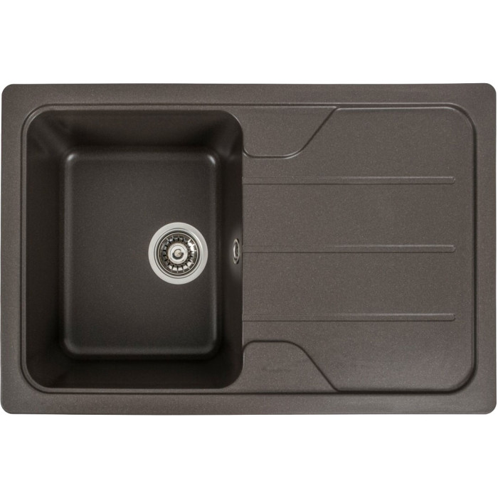Valeso Verona 7850 dark rock — width 78 cm; rectangular; right or left bowl
