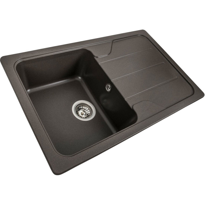 Valeso Verona 7850 dark rock — width 78 cm; rectangular; right or left bowl