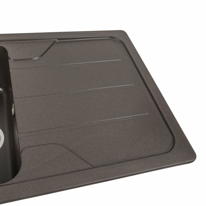 Valeso Verona 7850 dark rock — width 78 cm; rectangular; right or left bowl