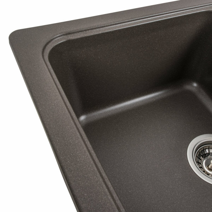 Valeso Verona 7850 dark rock — width 78 cm; rectangular; right or left bowl
