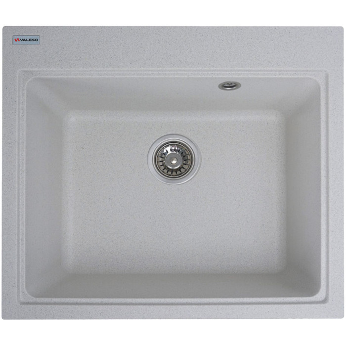 Valeso Vesta 5852 white with speckles - 58 cm wide inset kitchen sink