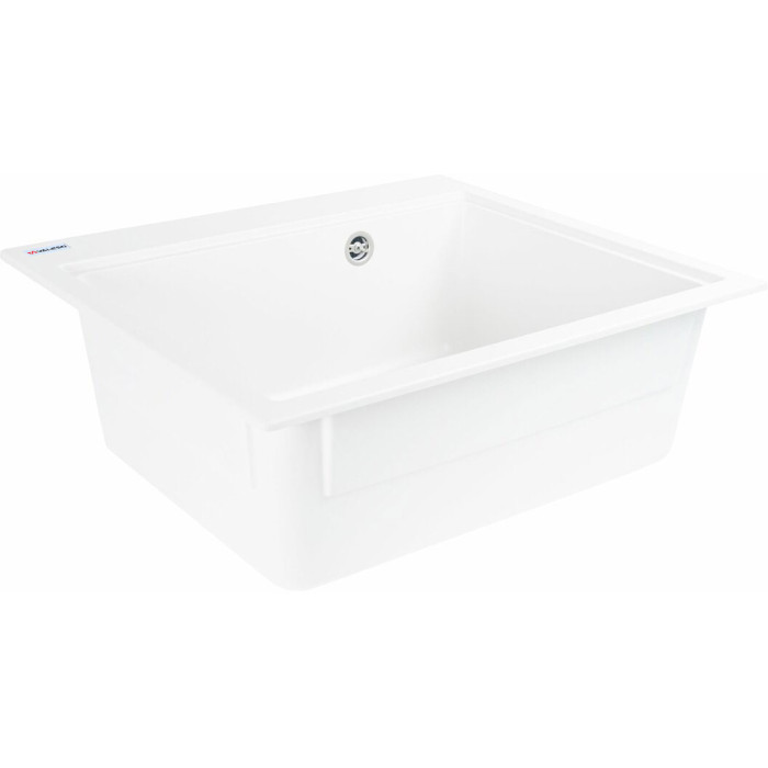 Valeso Vesta 5852 snow white - matte granite kitchen sink; 58 cm wide