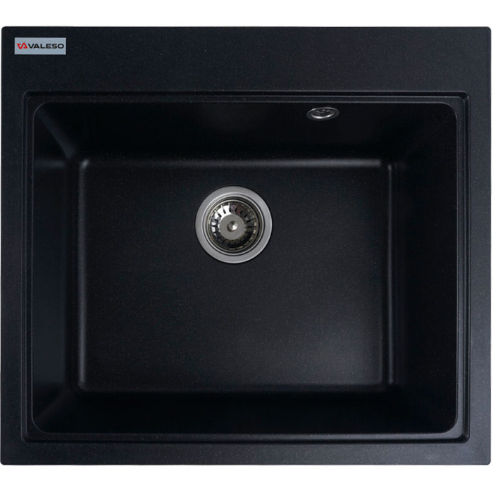 Valeso Vesta 5852 black metallic - 58 cm wide built-in countertop sink
