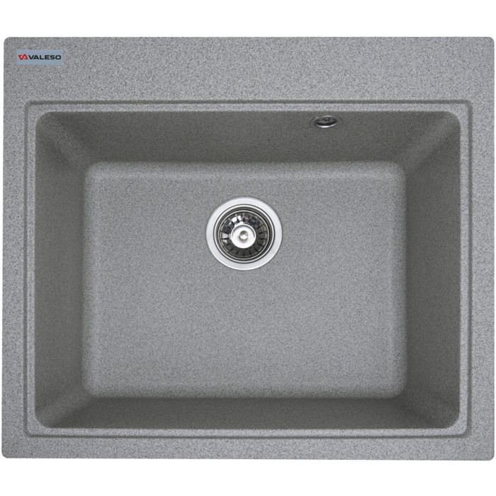 Valeso Vesta 5852 gray - 58 cm wide composite inset kitchen sink