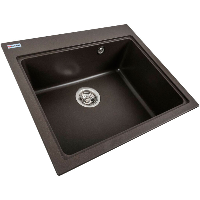 Valeso Vesta 5852 dark rock - 58 cm wide inset kitchen sink