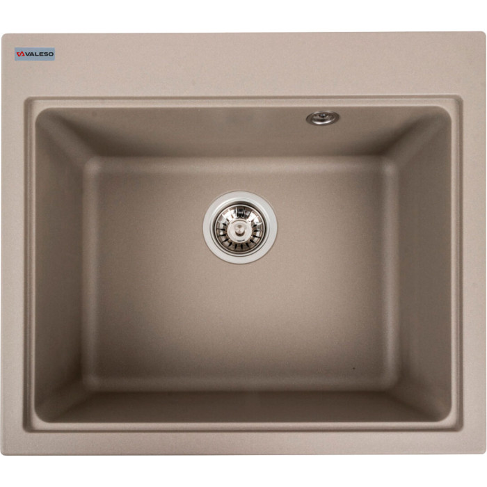 Valeso Vesta 5852 titanium - 58 cm wide inset kitchen countertop sink