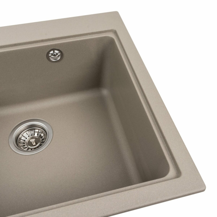 Valeso Vesta 5852 titanium - 58 cm wide inset kitchen countertop sink