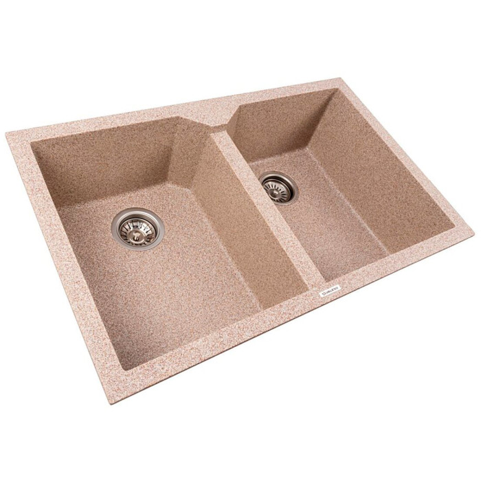 Valeso Viatrix 7950 caramel — double-bowl composite kitchen sink