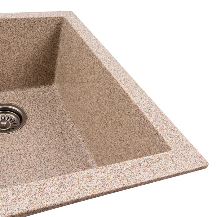 Valeso Viatrix 7950 caramel — double-bowl composite kitchen sink